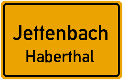 Ortsschild Jettenbach Haberthal