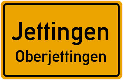 Ortsschild Jettingen Oberjettingen