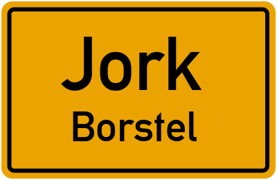 Ortsschild Jork Borstel