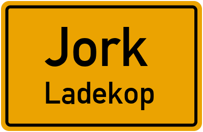 Ortsschild Jork Ladekop