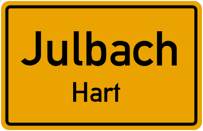 Ortsschild Julbach Hart