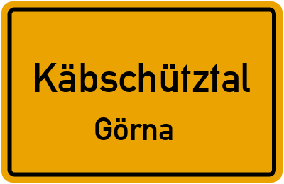 Straßenverzeichnis Käbschütztal Görna