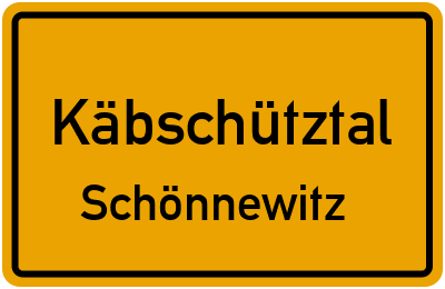 Straßenverzeichnis Käbschütztal Schönnewitz