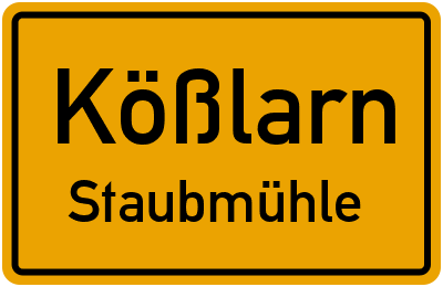 Straßenverzeichnis Kößlarn Staubmühle