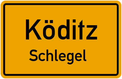 Ortsschild Köditz Schlegel