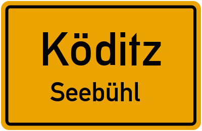 Ortsschild Köditz Seebühl