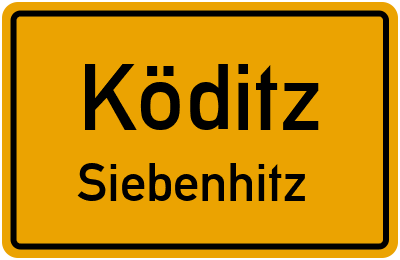 Ortsschild Köditz Siebenhitz