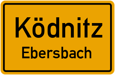 Ortsschild Ködnitz Ebersbach