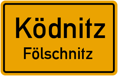 Ortsschild Ködnitz Fölschnitz