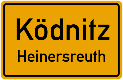 Ortsschild Ködnitz Heinersreuth