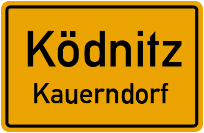Ortsschild Ködnitz Kauerndorf