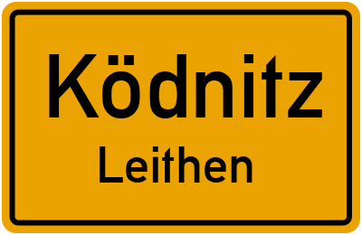 Ortsschild Ködnitz Leithen