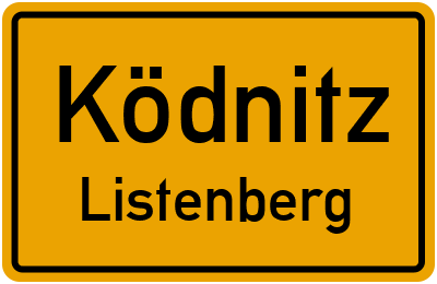 Ortsschild Ködnitz Listenberg