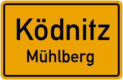 Ortsschild Ködnitz Mühlberg