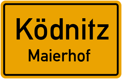 Straßenverzeichnis Ködnitz Maierhof