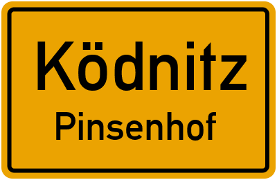Ortsschild Ködnitz Pinsenhof