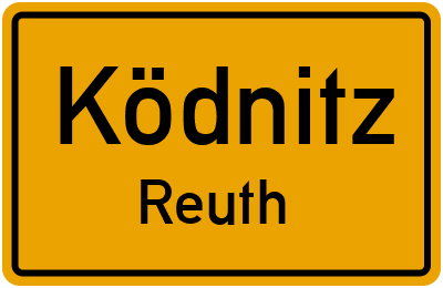 Ortsschild Ködnitz Reuth