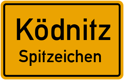 Ortsschild Ködnitz Spitzeichen