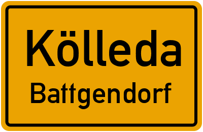 Straßenverzeichnis Kölleda Battgendorf