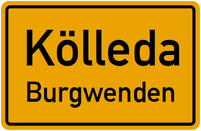 Straßenverzeichnis Kölleda Burgwenden