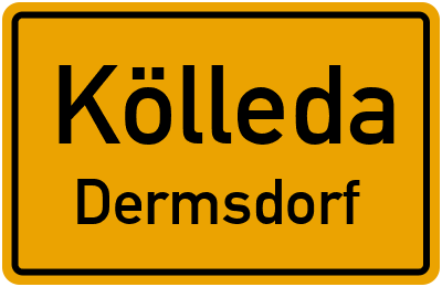 Straßenverzeichnis Kölleda Dermsdorf