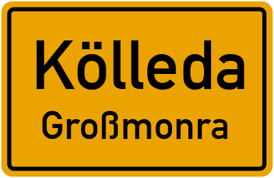 Straßenverzeichnis Kölleda Großmonra