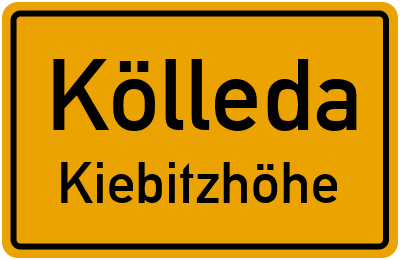 Straßenverzeichnis Kölleda Kiebitzhöhe