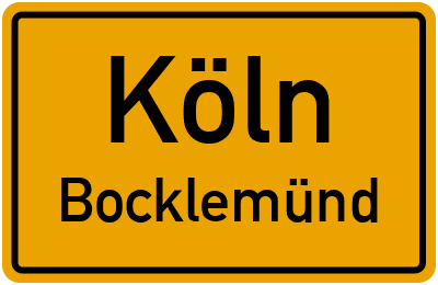 Straßenverzeichnis Köln Bocklemünd