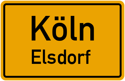 Ortsschild Köln Elsdorf