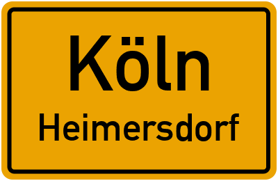 Ortsschild Köln Heimersdorf