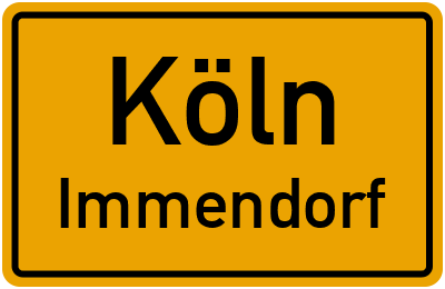Ortsschild Köln Immendorf