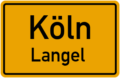 Ortsschild Köln Langel
