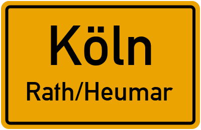 Ortsschild Köln Rath/Heumar