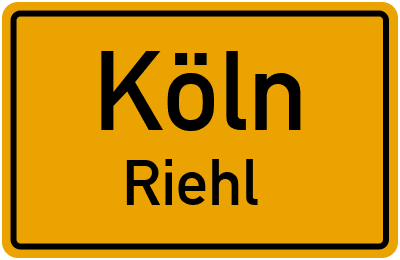 Ortsschild Köln Riehl