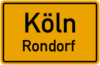 Ortsschild Köln Rondorf