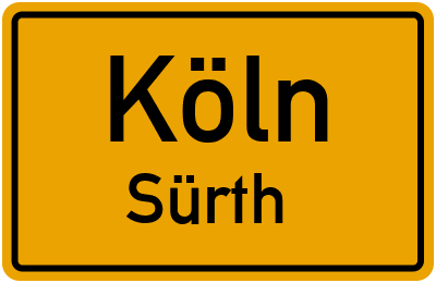 Straßenverzeichnis Köln Sürth