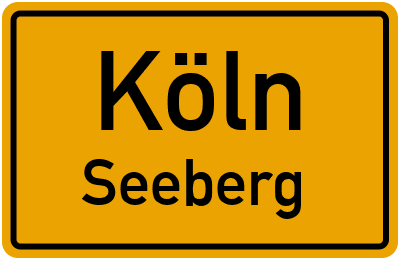 Ortsschild Köln Seeberg