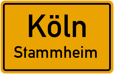 Ortsschild Köln Stammheim