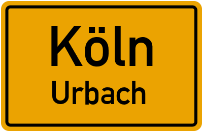Ortsschild Köln Urbach