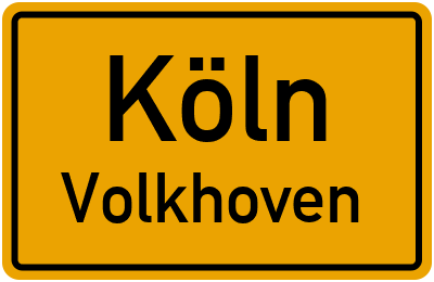 Straßenverzeichnis Köln Volkhoven