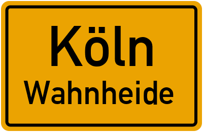 Straßenverzeichnis Köln Wahnheide