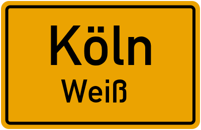 Straßenverzeichnis Köln Weiß
