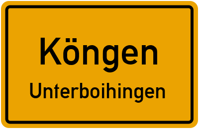Straßenverzeichnis Köngen Unterboihingen