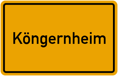 Ortsschild von Gemeinde Köngernheim in Rheinland-Pfalz