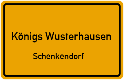 Straßenverzeichnis Königs Wusterhausen Schenkendorf
