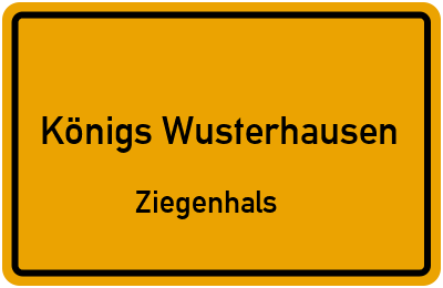 Straßenverzeichnis Königs Wusterhausen Ziegenhals
