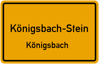 Ortsschild Königsbach-Stein Königsbach