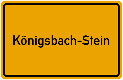 Ortsschild von Königsbach-Stein in Baden-Württemberg