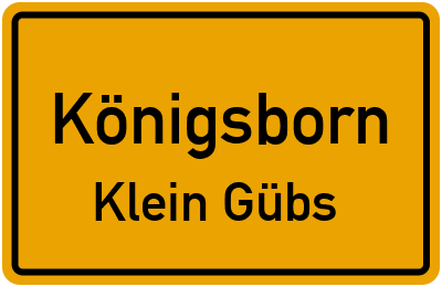 Straßenverzeichnis Königsborn Klein Gübs