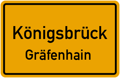 Straßenverzeichnis Königsbrück Gräfenhain